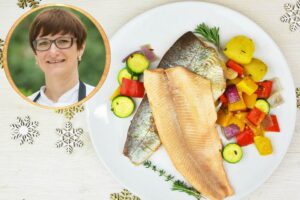 Fischfilet mit Gemüse aus dem Ofen nach einem Rezept von Rosemarie Trabelsi