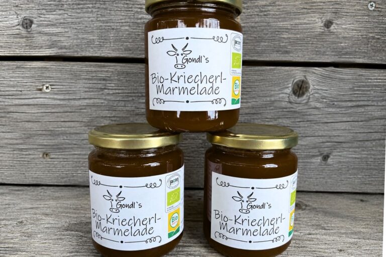 Bio Kriecherl Marmelade vom Bio Gondelhof aus dem Mölltal