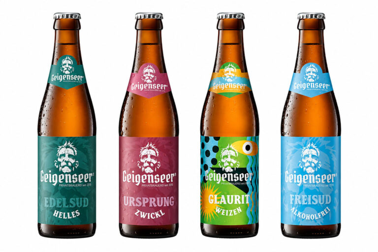 Geigenseer Biere der Sorten Edelsud Helles, Ursprung Zwickl, Glaurit Weizen und Freisud Alkoholfrei